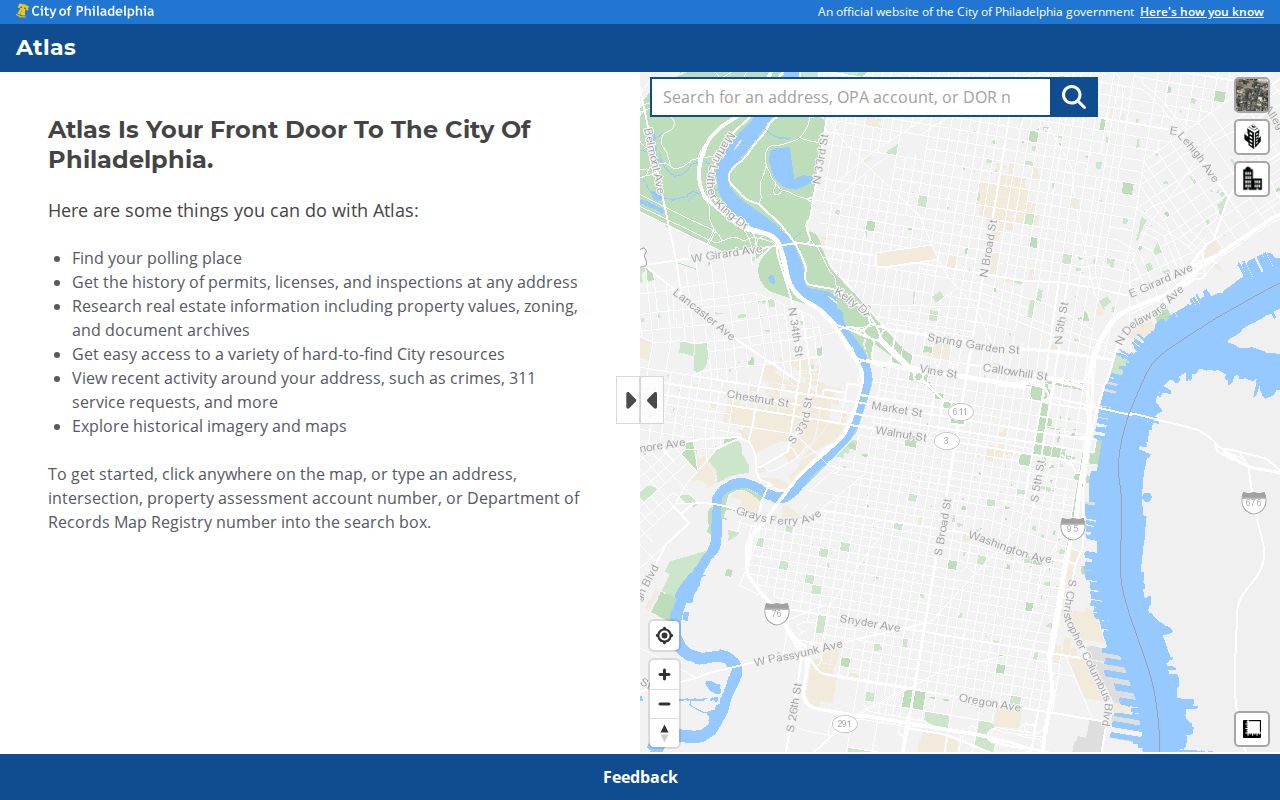 Philadelphia residents directory Atlas address and parcel map search