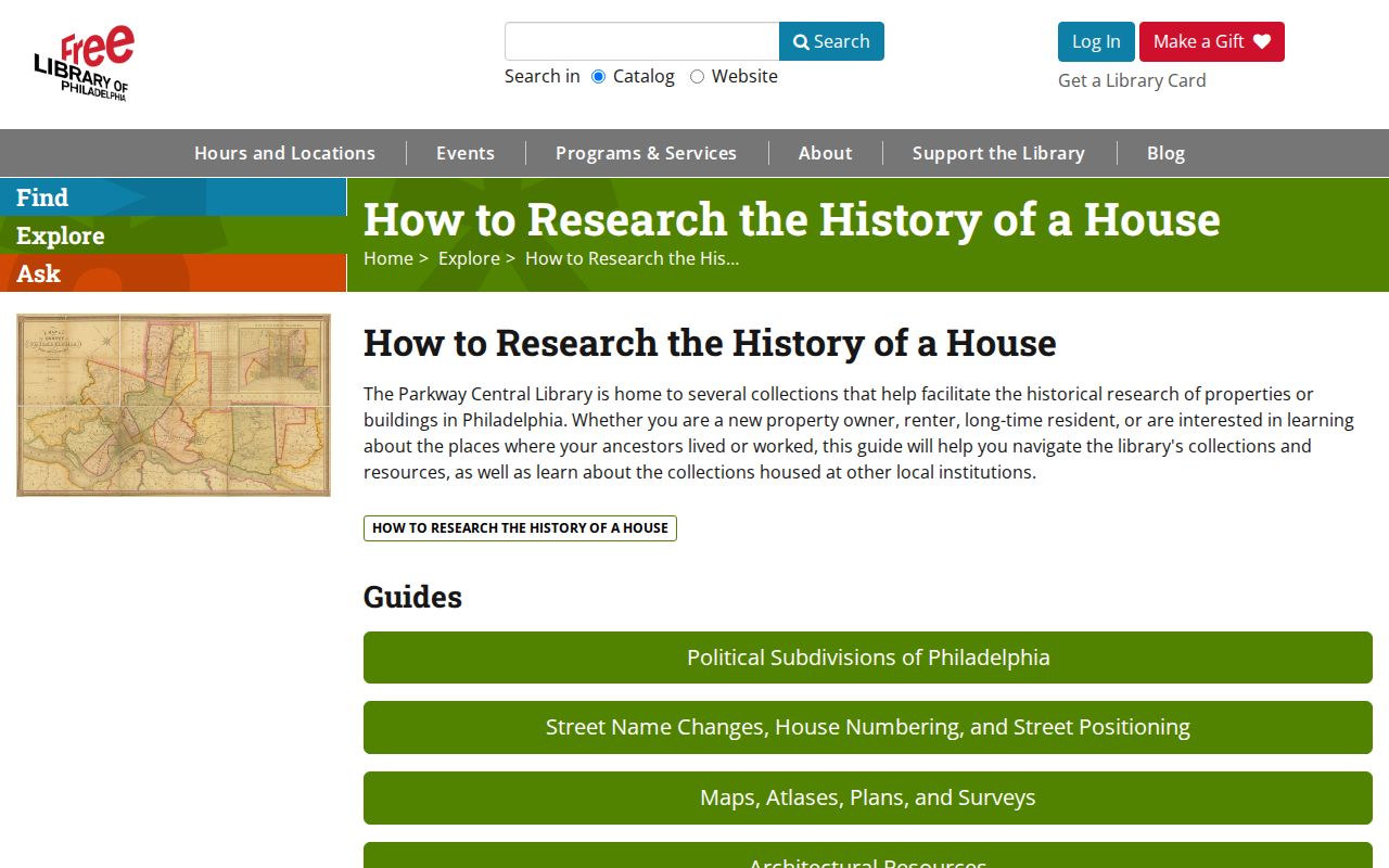 Philadelphia ZIP code directory context from the Free Library house history resource